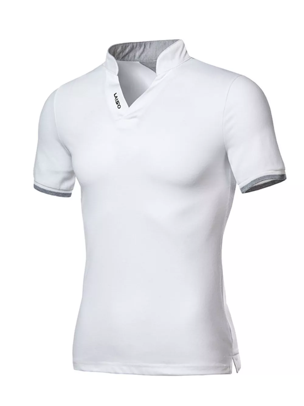 Men's Plus Size Notched Short Sleeve Top, image 7