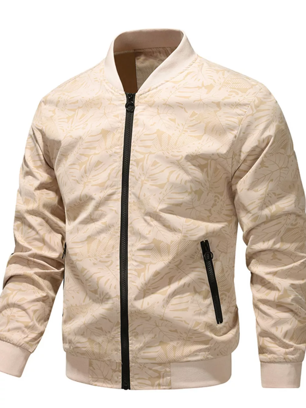 Men's Plus Size Zip Up Lightweight Bomber Jacket, image 6