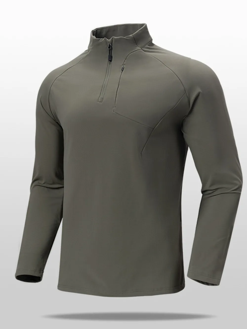 Men's Plus Size Quarter Zip Long Sleeve top