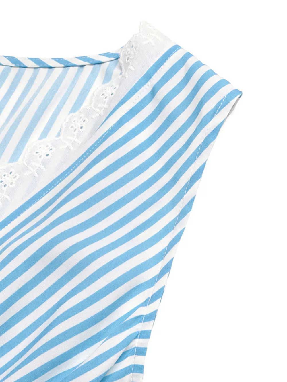 Striped Sleeveless Tiered Midi Dress, image 8