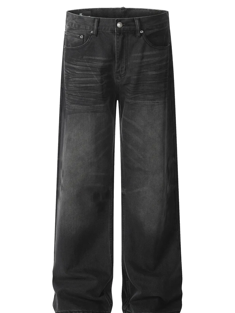 Men's Washed Wide Leg Relaxed Fit Jeans