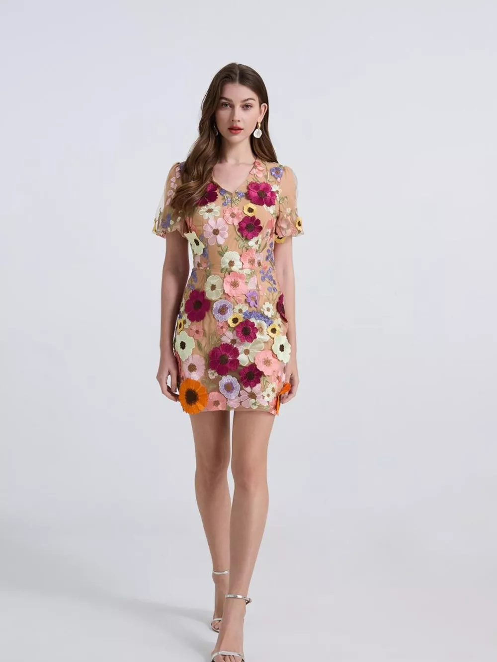 Floral Puff Sleeve Mini Dress, image 16