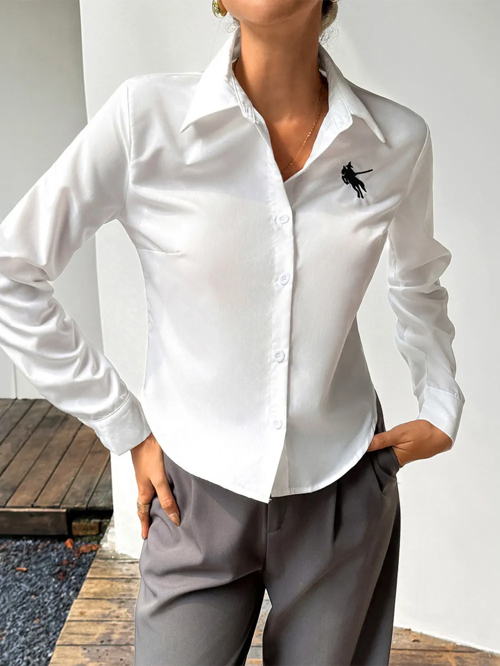 Button Up Long Sleeve Shirt, image 3