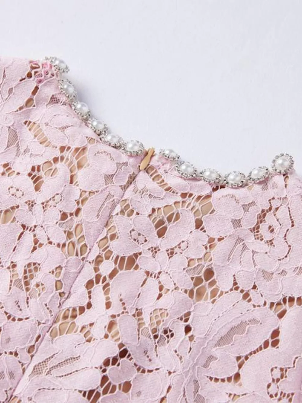 Lace Short Sleeve Mermaid Dress, image 8