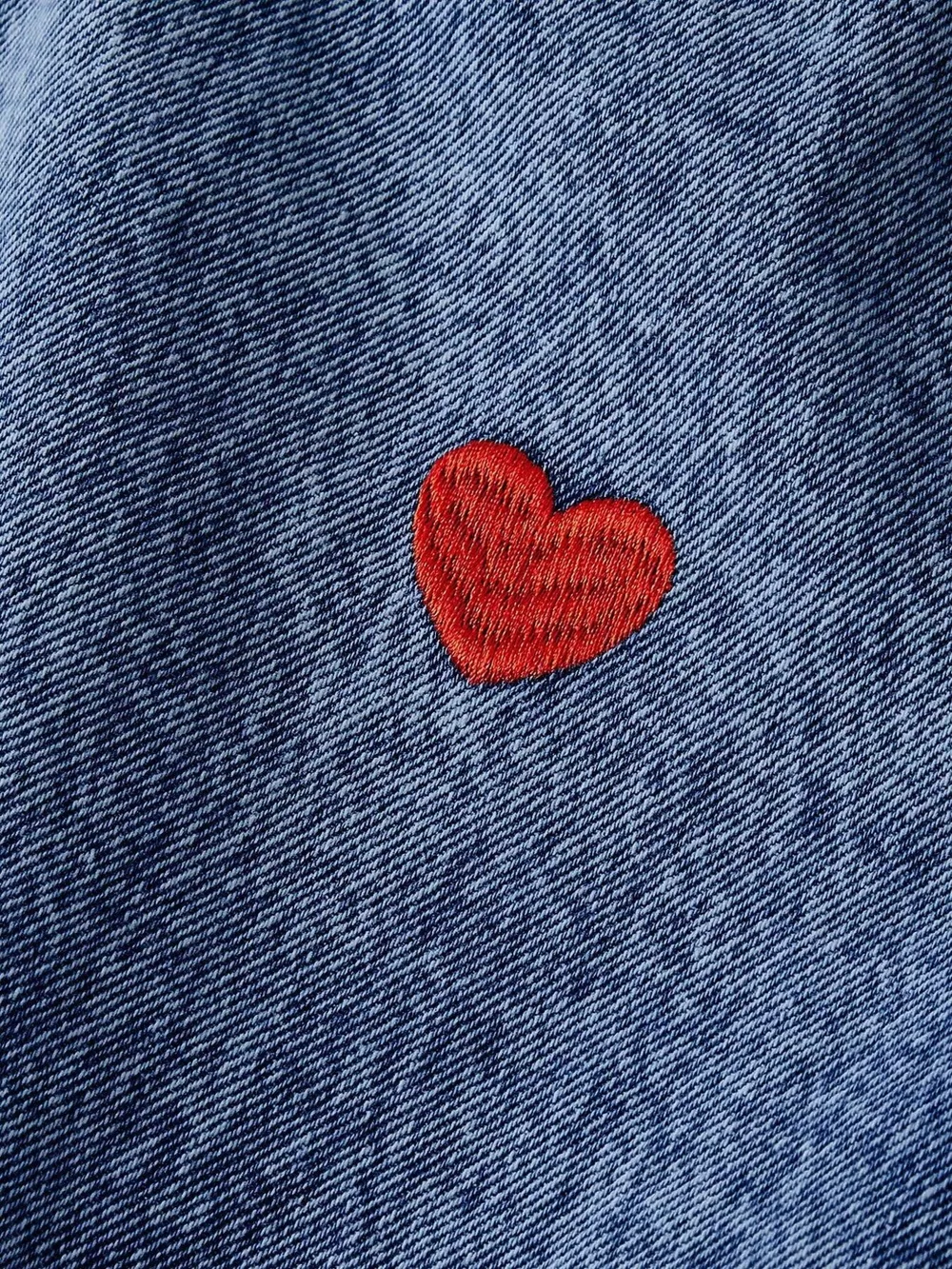 Embroidered Heart Wide-Leg Jeans, image 3