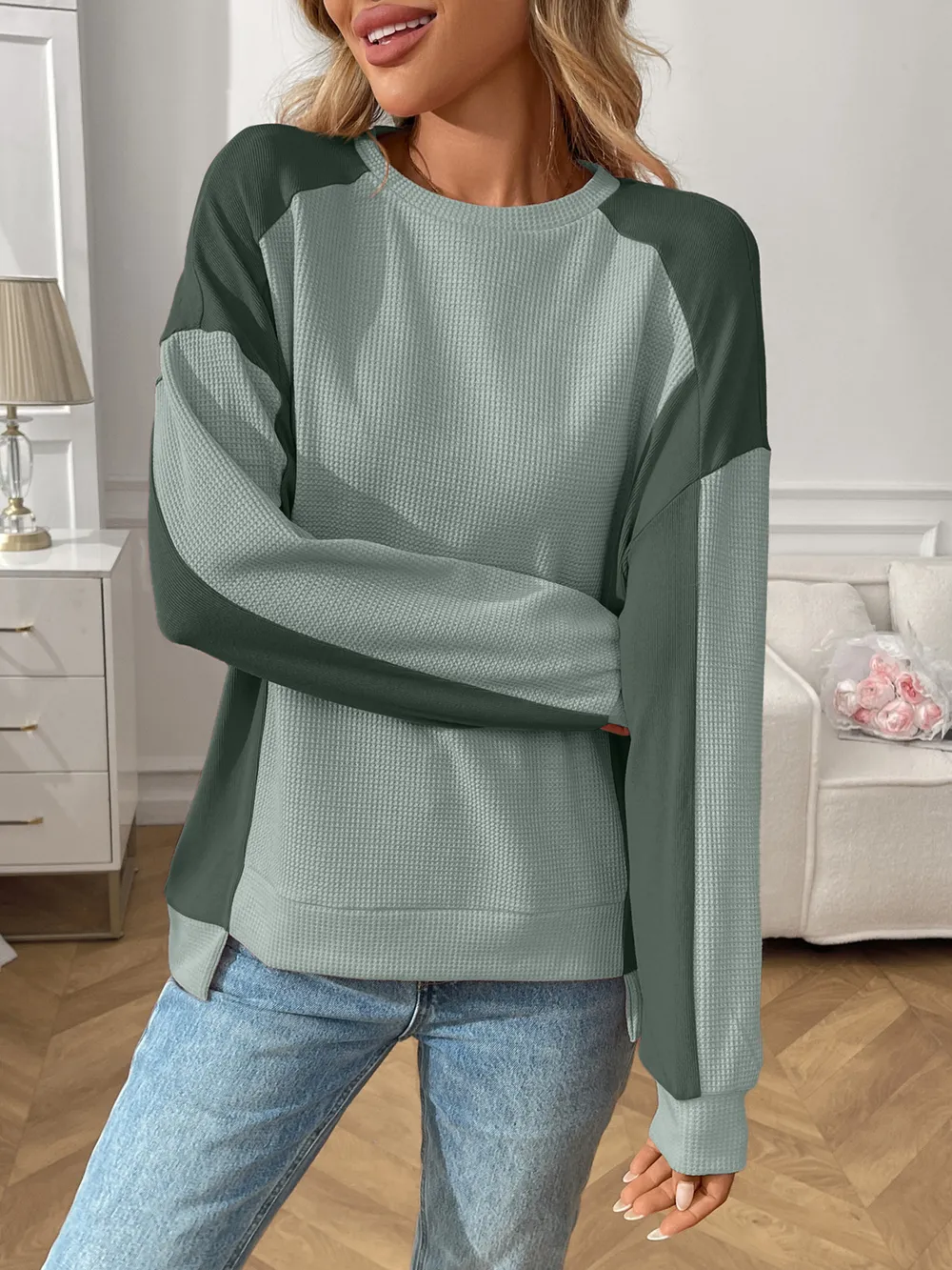 Color Block Long Sleeve Sweatshirt, image 11
