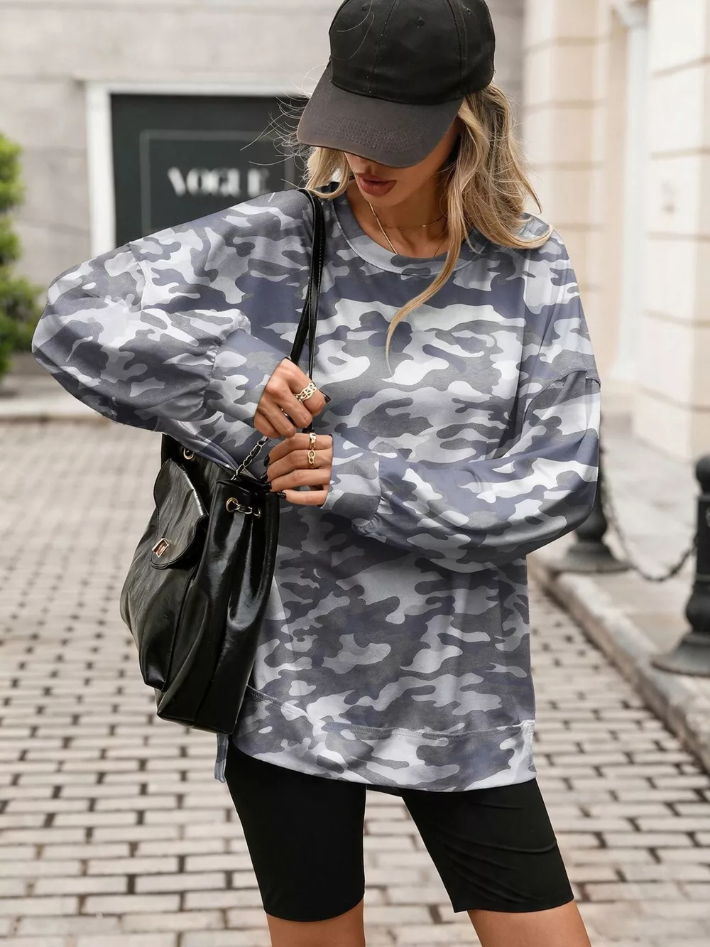 Printed Round Neck Sweatshirt, image 23