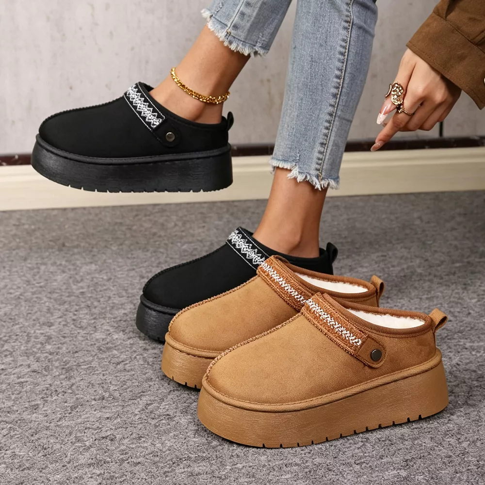 Platform Suede Fur-Lined Boots, image 2