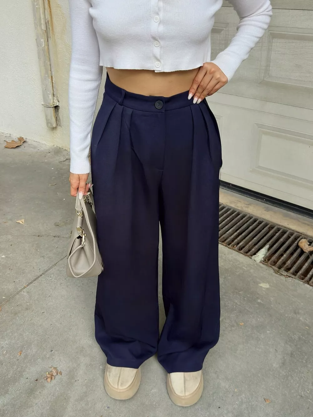 High-Waisted Pleated Wide-Leg Pants, image 26