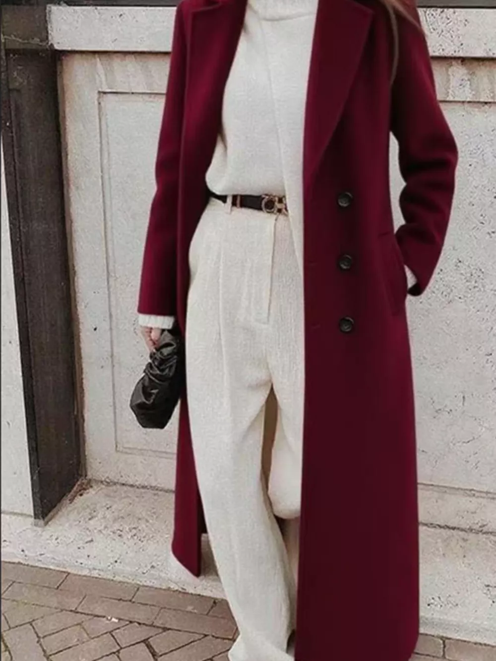 Double-Breasted Longline Overcoat, image 8