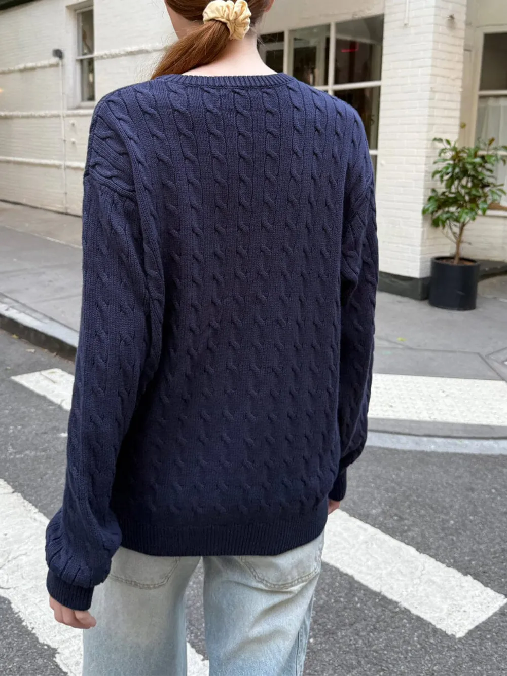 Cable-Knit Round Neck Pullover Sweater, image 8