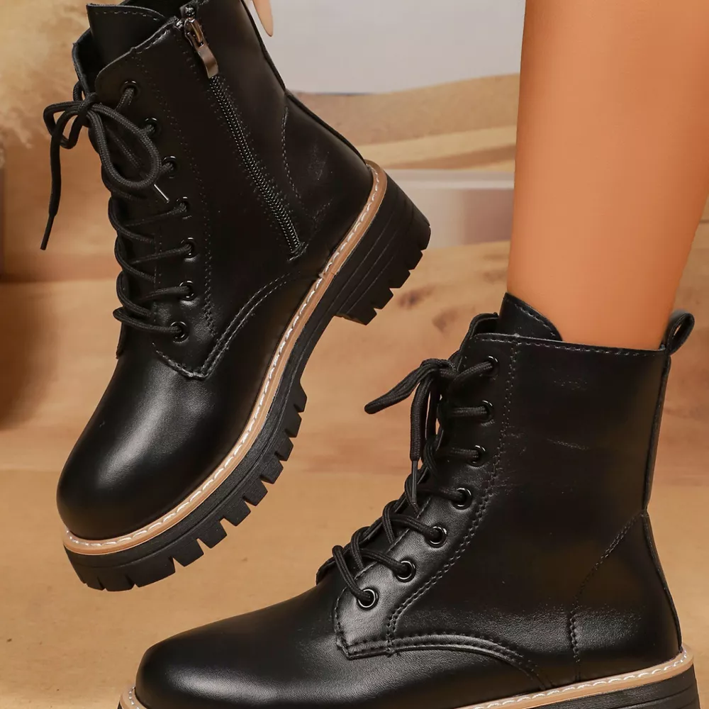 Lace-Up Platform Boots, image 4