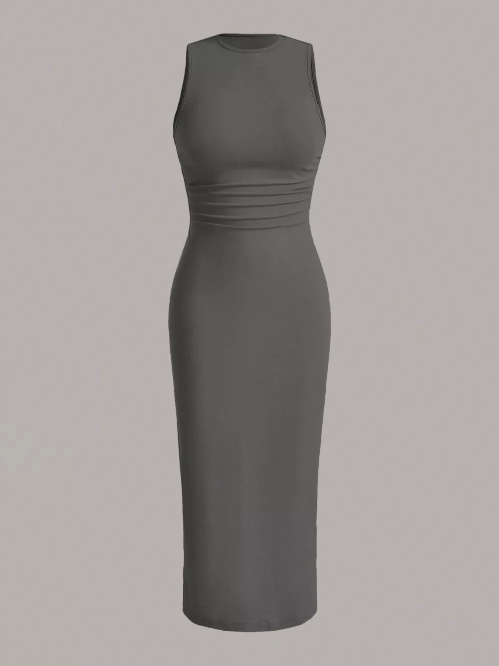 Sleeveless Round Neck Midi Dress, image 2