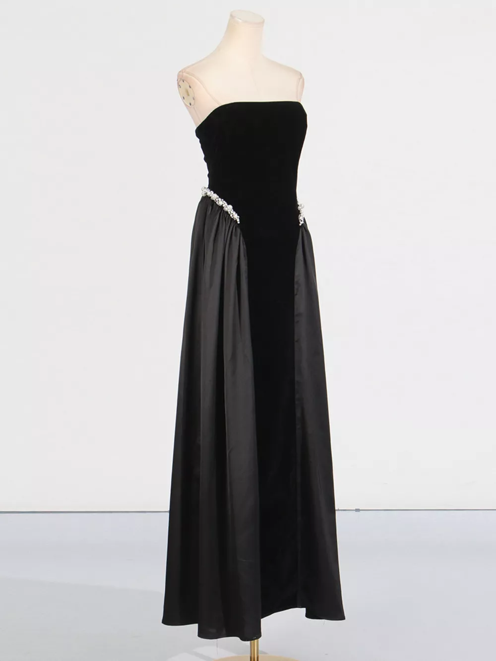 Lace Up Back Tube Maxi Dress, image 3