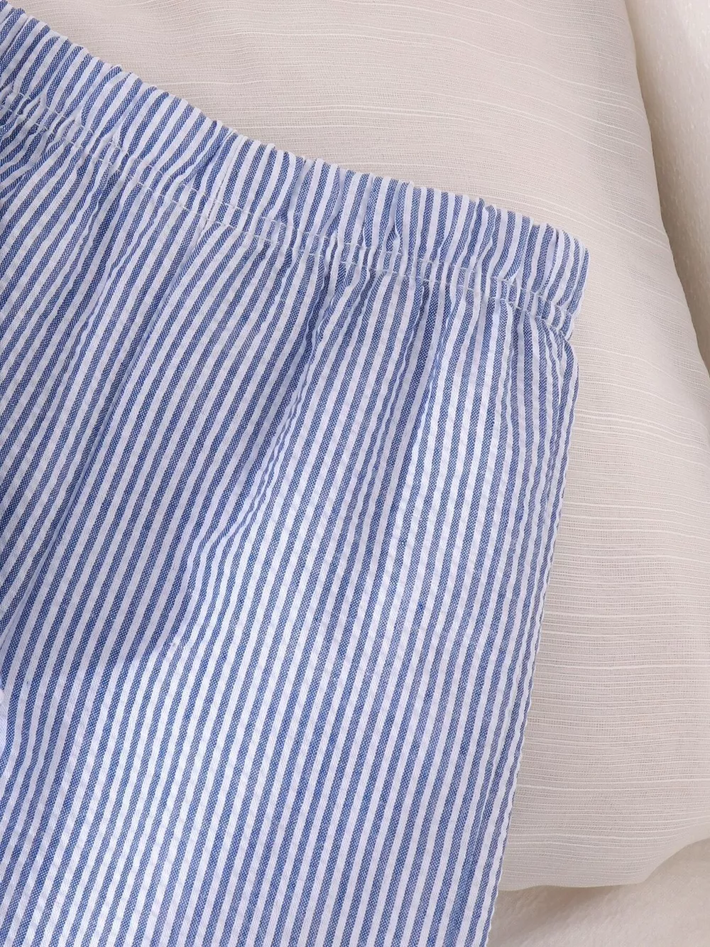 Children's Striped Sleeveless Top and Pants Set with Bows, image 5