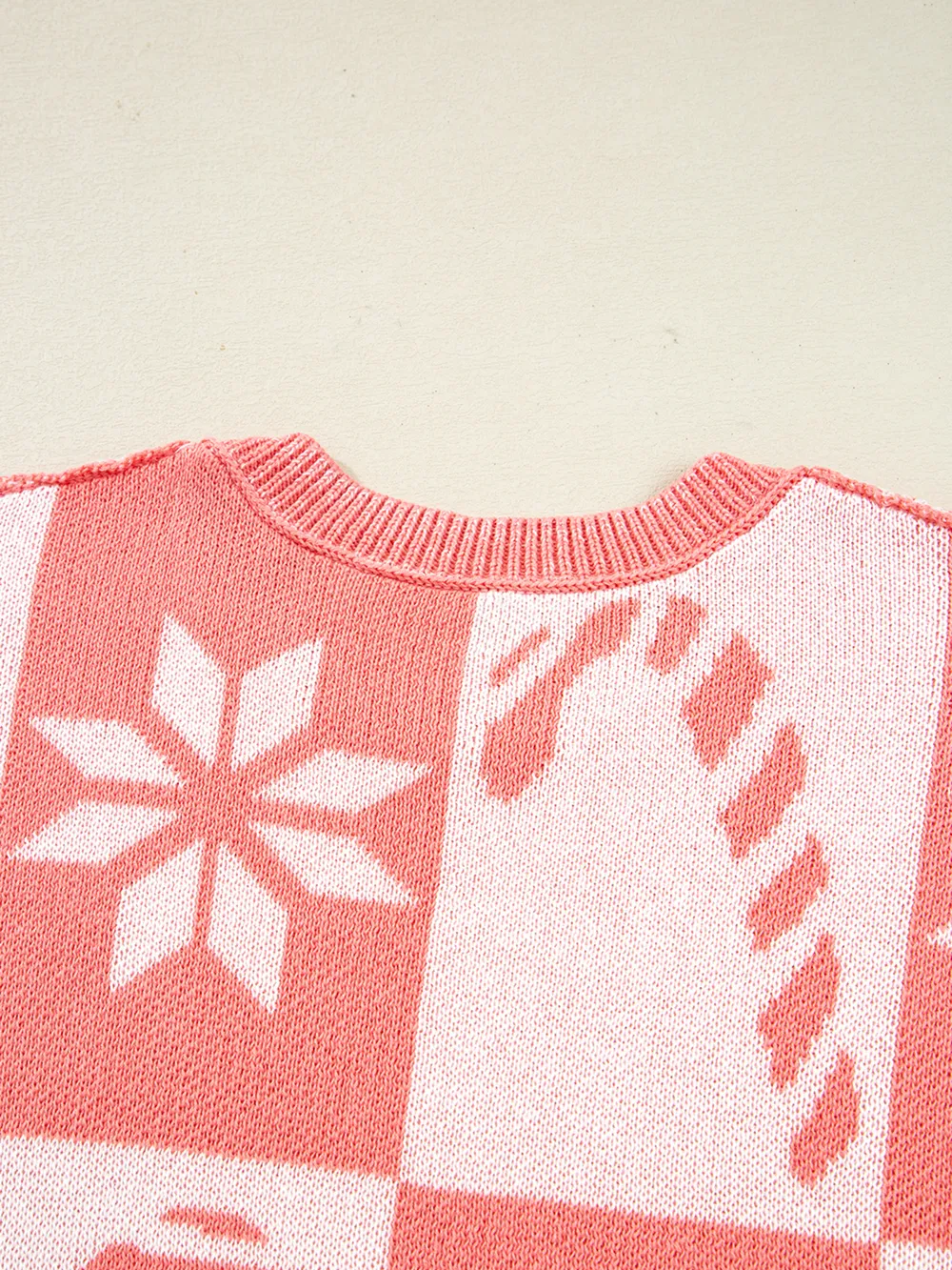 andycane Snowflake Checker Drop Shoulder Sweater, image 4