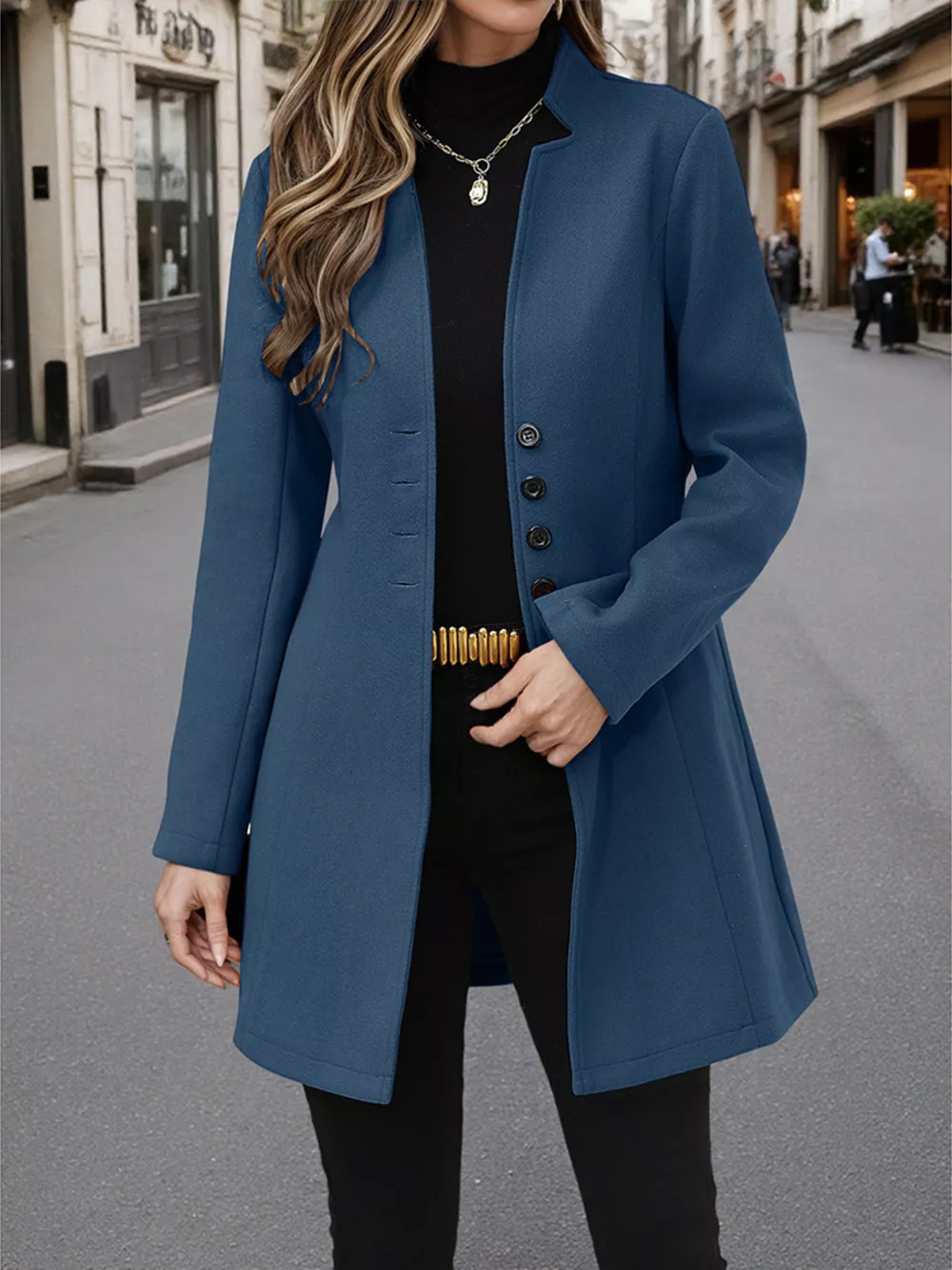 Button Up Long Sleeve Coat, image 14
