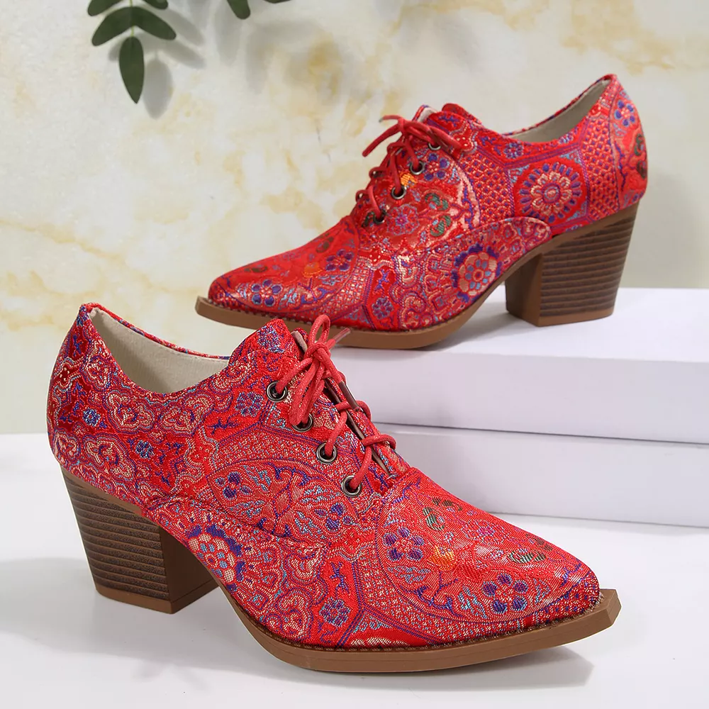 Point Toe Block Heels Ankle Boots, image 6