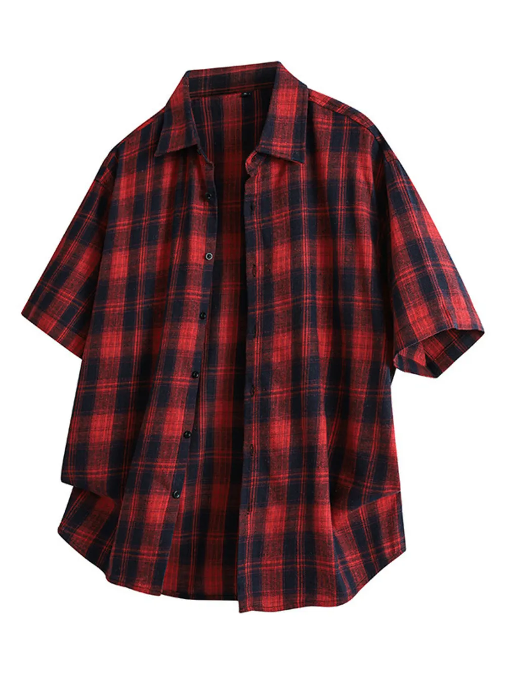 Men's Plus Size Plaid Button Up Casual Shirt, image 2