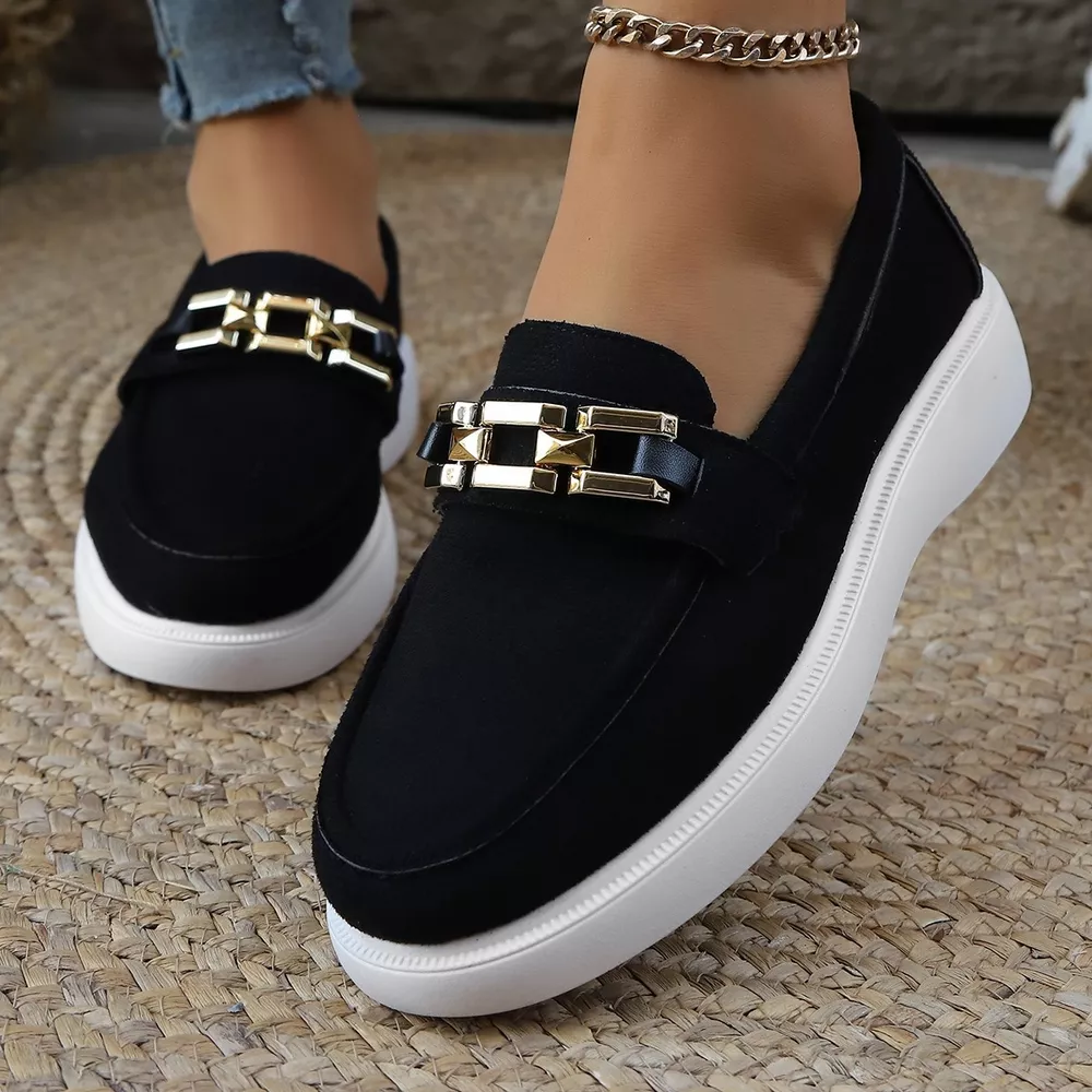 Round Toe Platform Slip-Ons, image 2