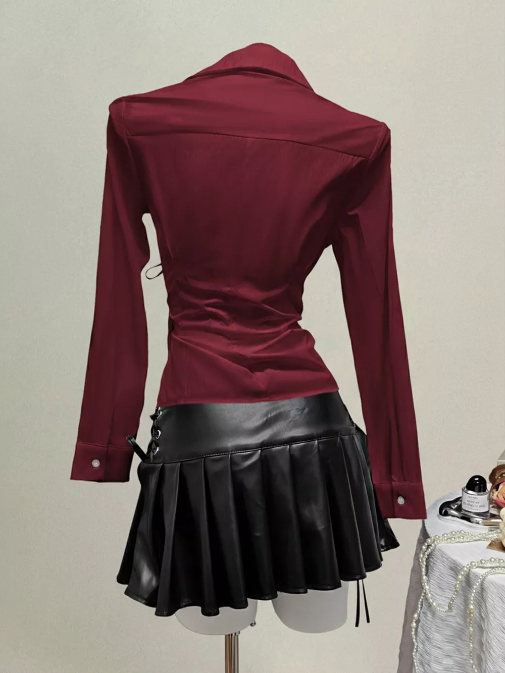 Side Tied Long Sleeve Shirt, image 10