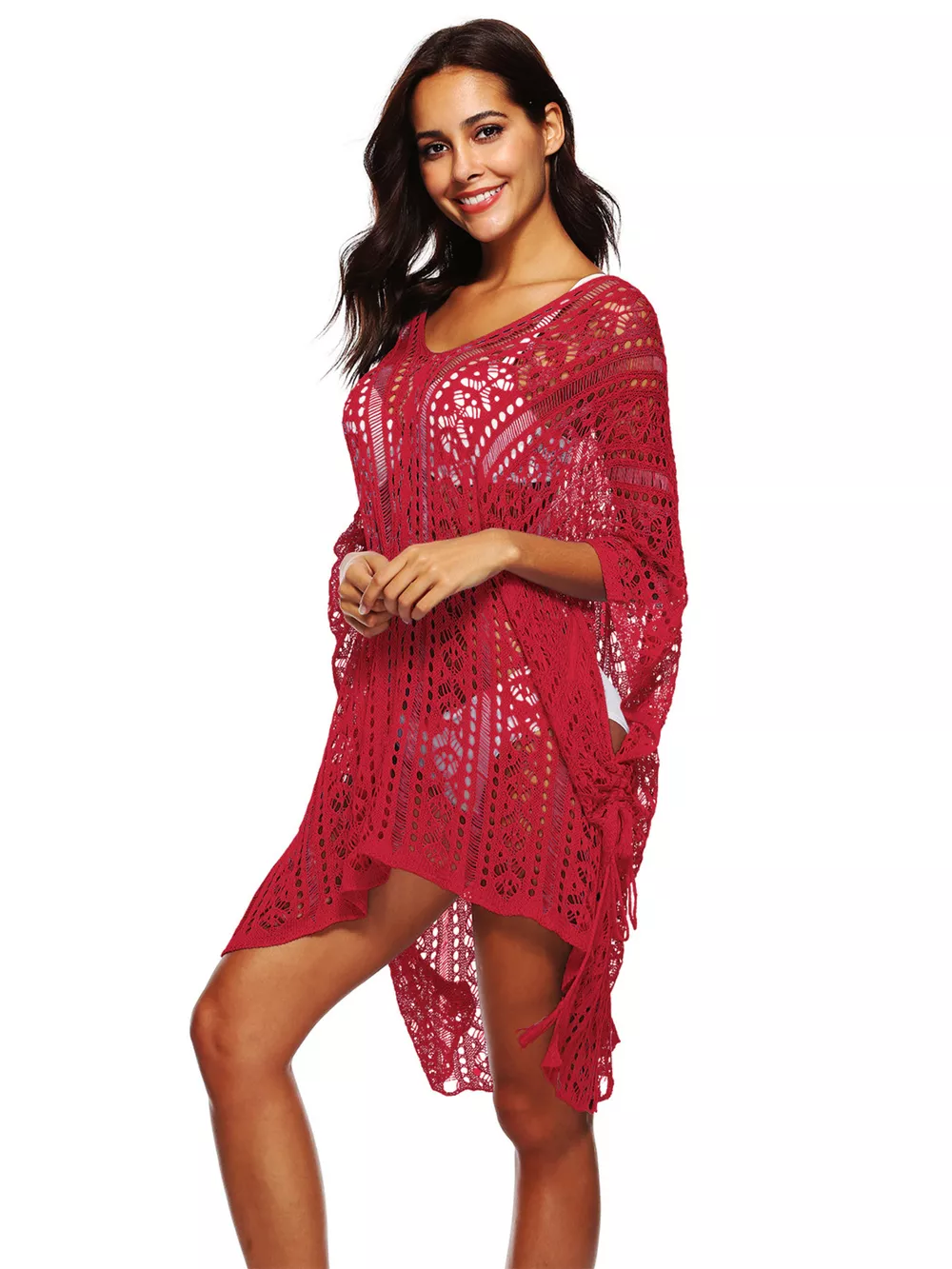 Crochet Knit V-Neck Cover-Up, image 14