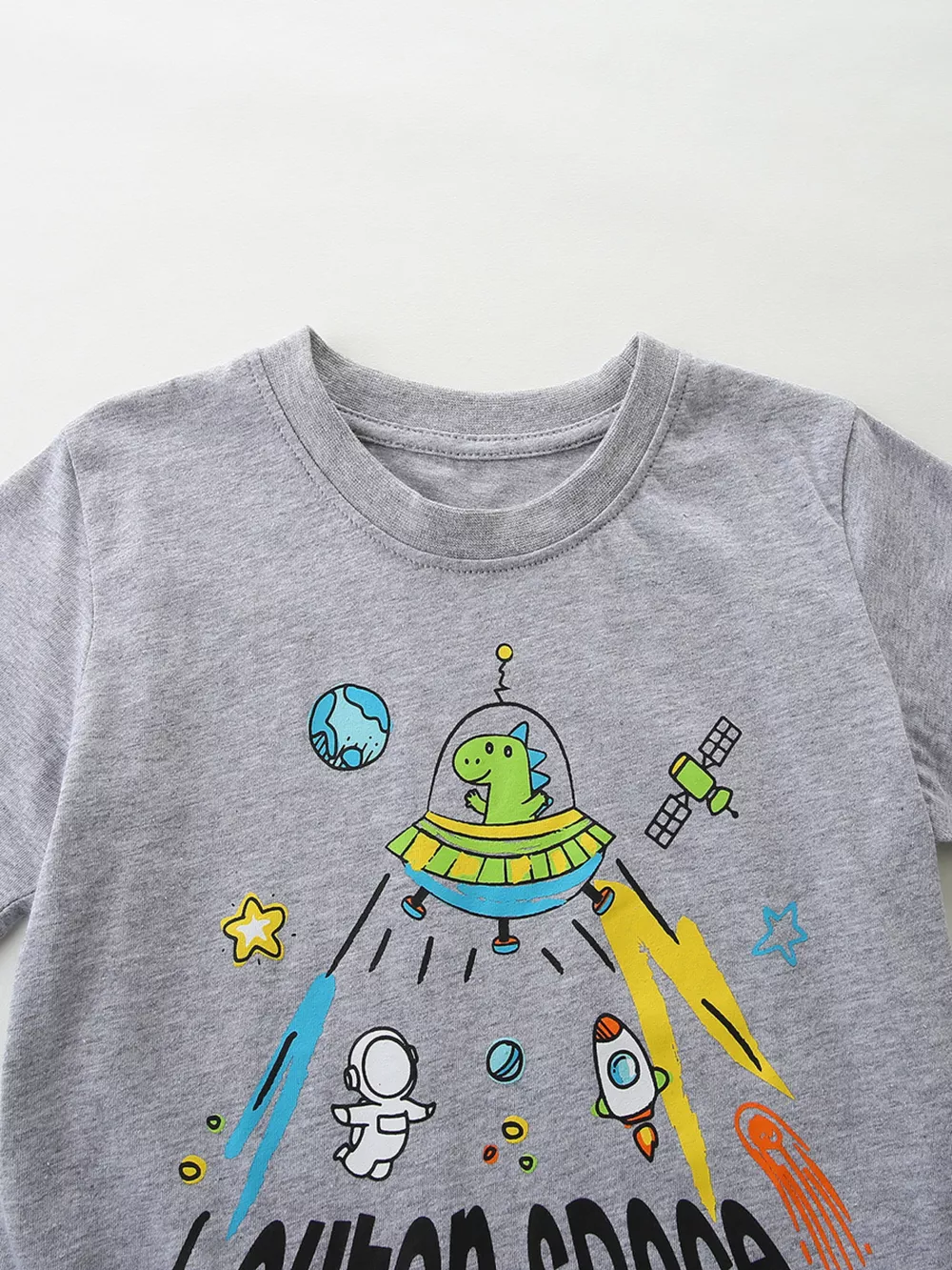 Children's Outer Space Graphic Short Sleeve T-Shirt, image 3