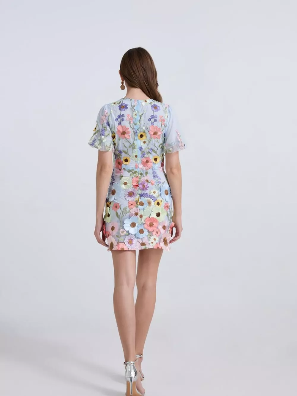 Floral Puff Sleeve Mini Dress, image 13