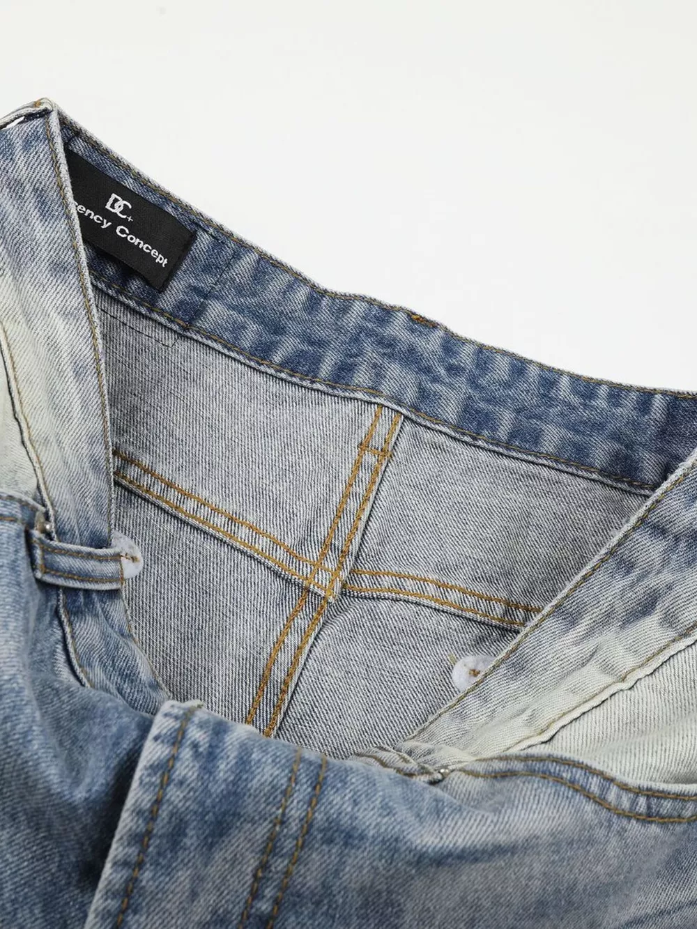 Men's Washed Wide Leg Jeans, image 8