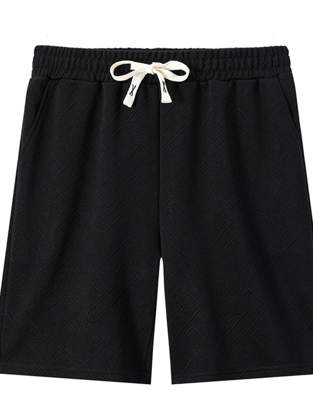 Men's Plus Size Drawstring Shorts with Pockets