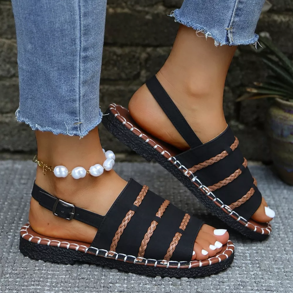 Open Toe Buckle Sandals, image 4