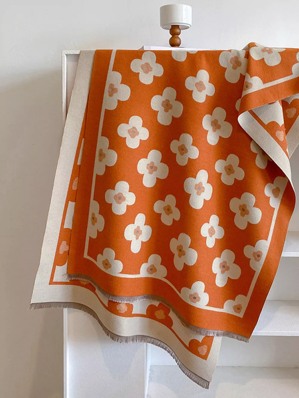 Floral Print Raw Hen Scarf, image 15