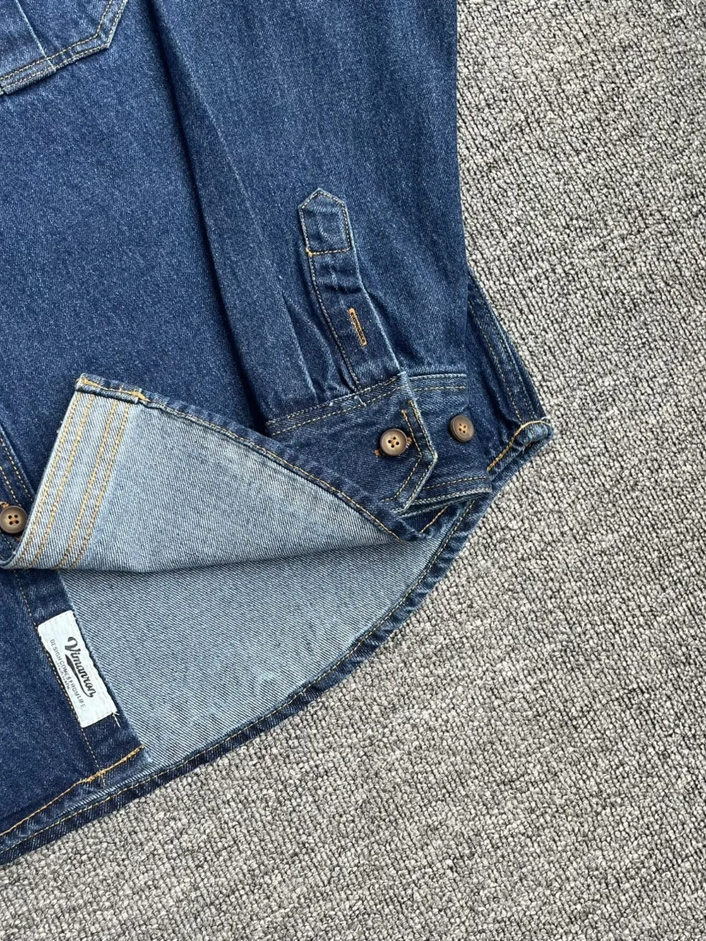 Men's Plus Size Button Up Washed Denim Shirt, image 8