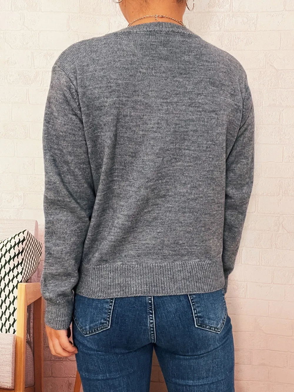 Button-Up Long Sleeve Cardigan, image 17