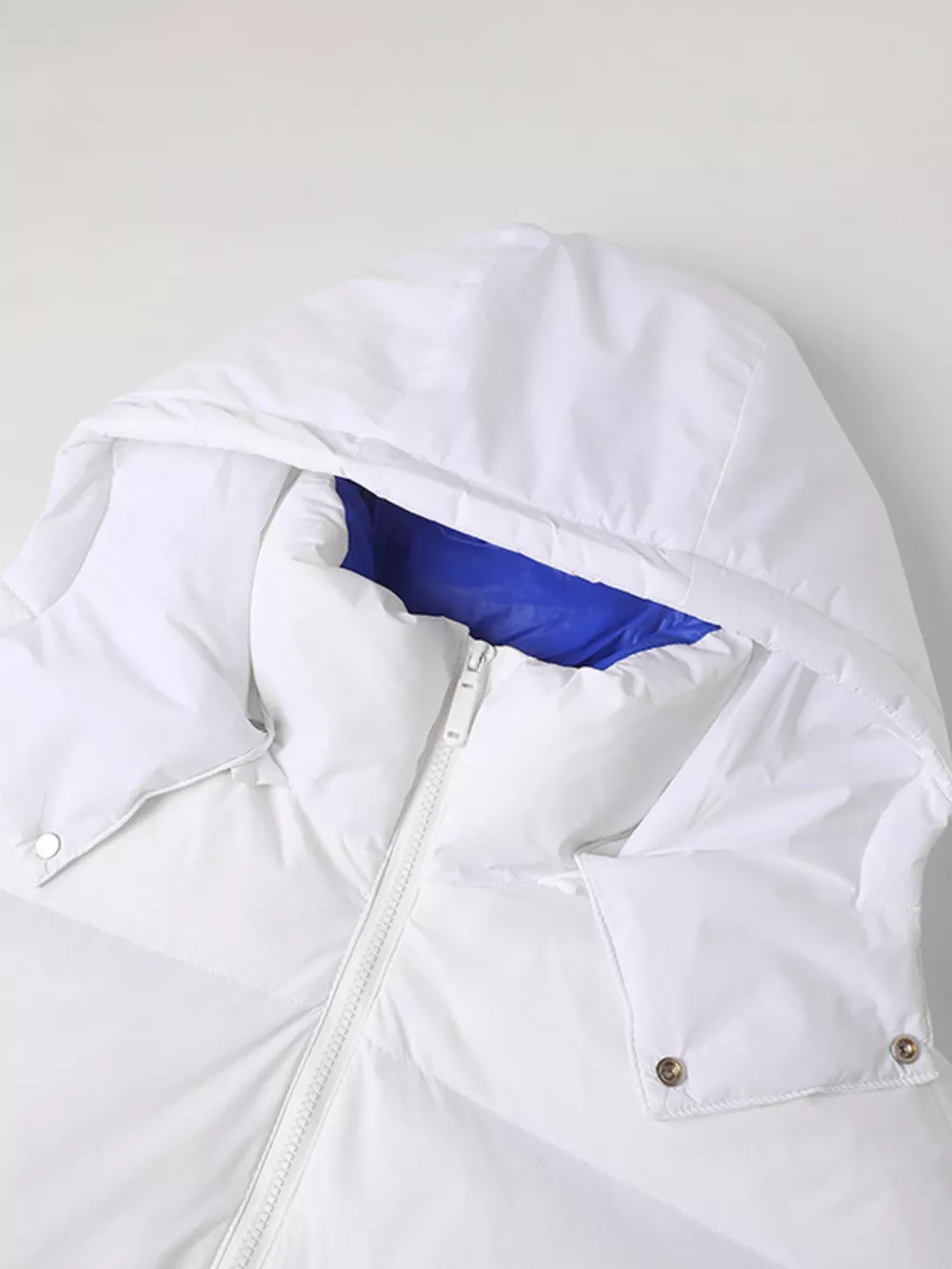 Men's Full Size Contrast Hooded Jacket with Drawstring Hem Plus Size, image 5