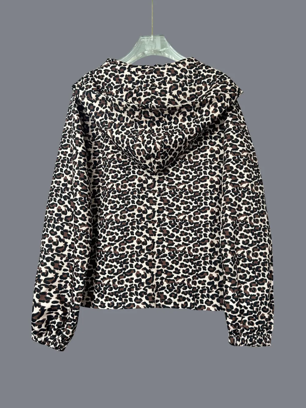 Leopard Print Zip-Up Hoodie, image 4