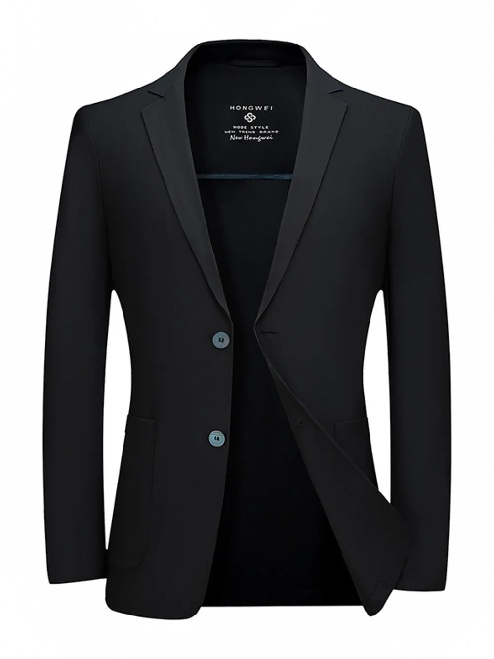 Men's Plus Size Lapel Collar Long Sleeve Blazer