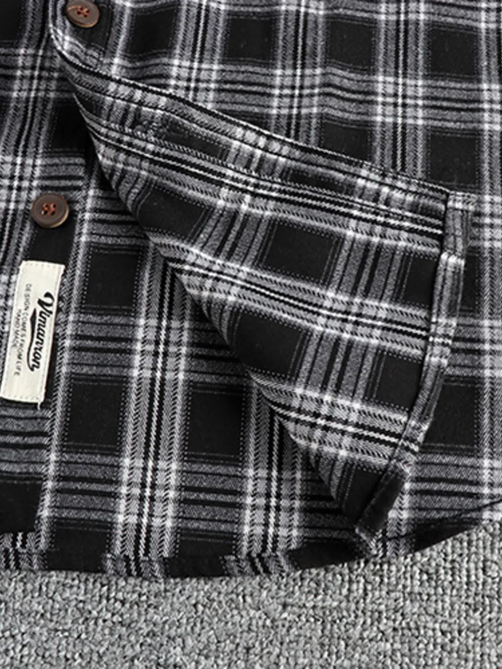 Men's Plus Size Plaid Button Down Shirt, image 4