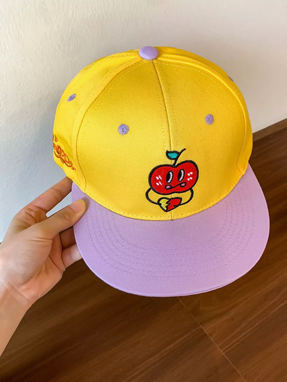 Cartoon Apple Embroidered Baseball Cap, image 7