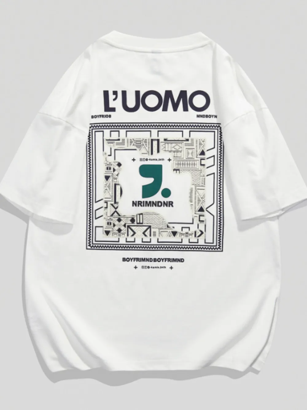 Men's Plus Size Graphic Round Neck Short Sleeve T-Shirt, image 2