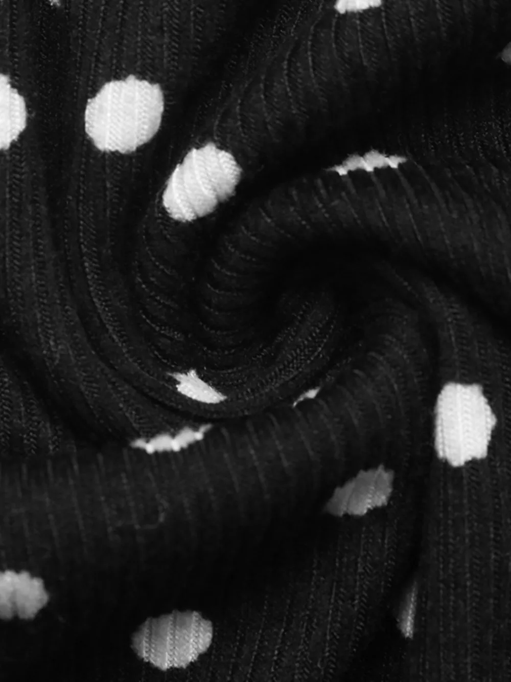Polka Dot Cutout Long Sleeve Bodysuit, image 10