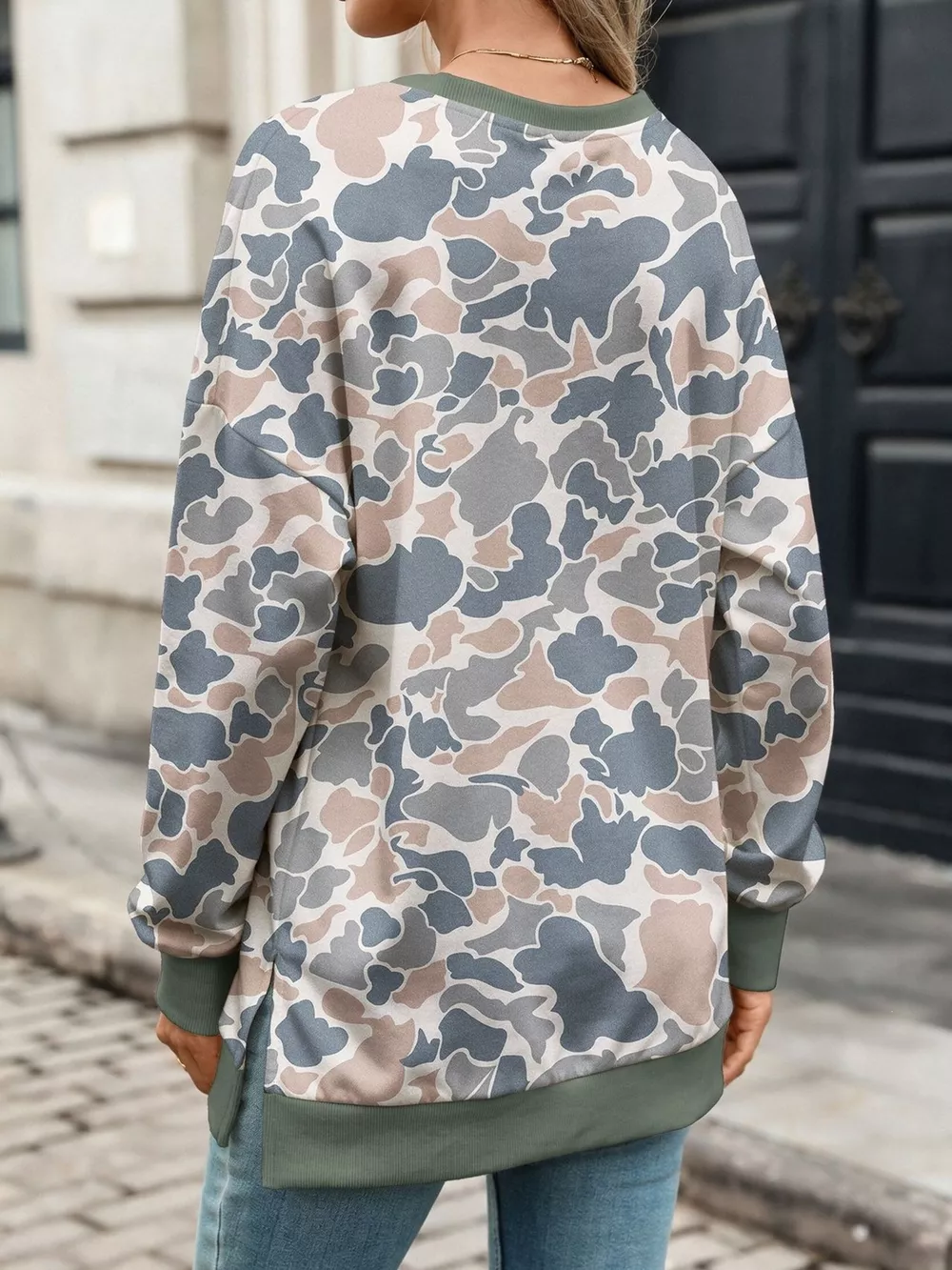 Camouflage Print Crewneck Sweatshirt, image 24