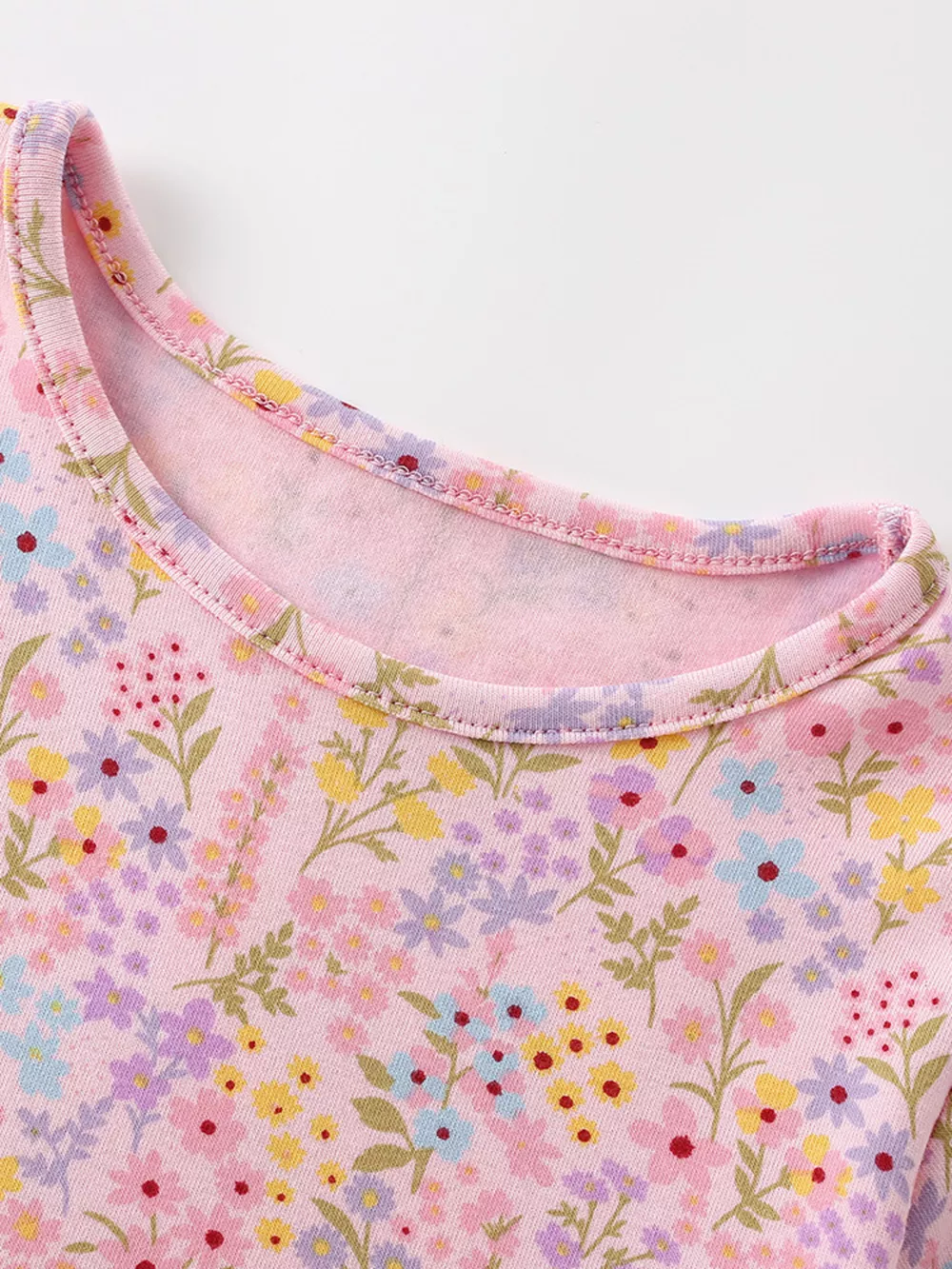 Children's Floral Print Short Sleeve A-line Dress, image 2