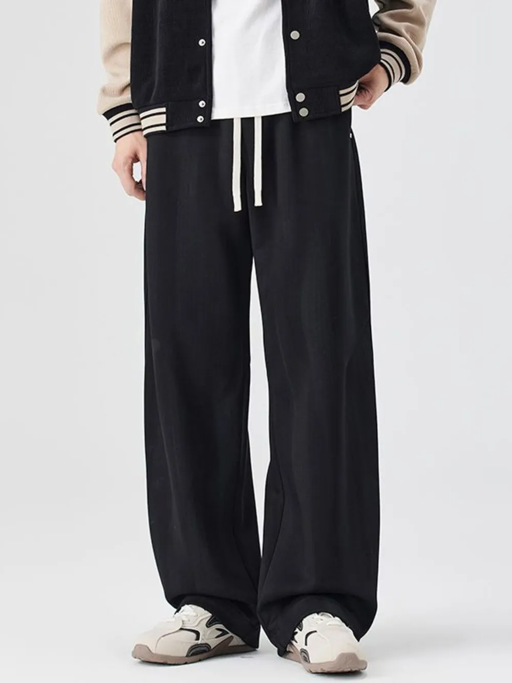 Men's Plus Size Relaxed Fit Drawstring Casual Pants