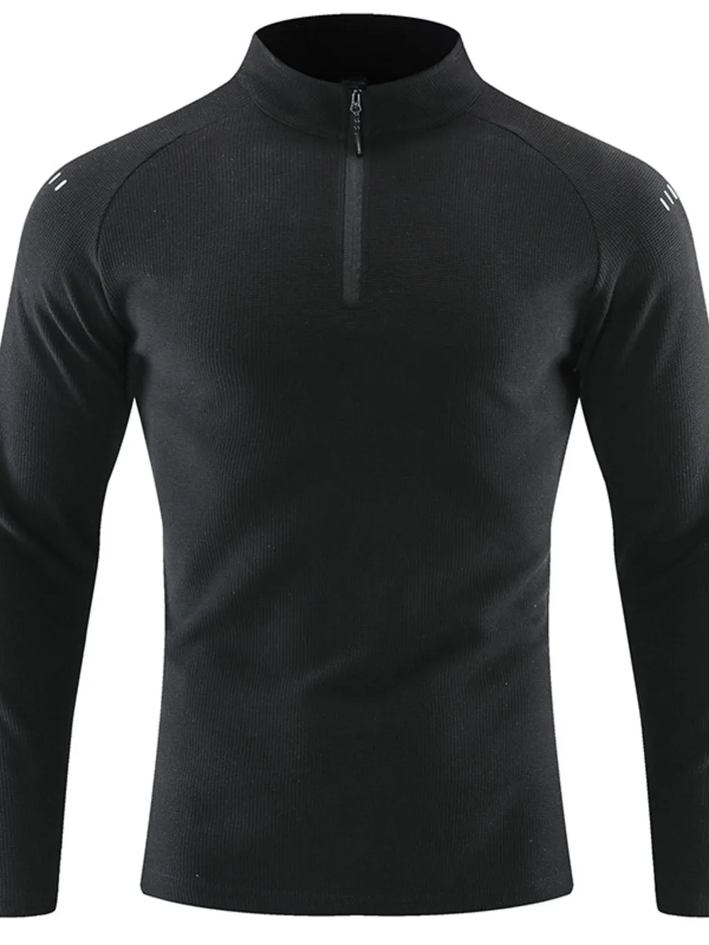 Men's Plus Size Quarter-Zip Polo with Moisture-Wicking Technology
