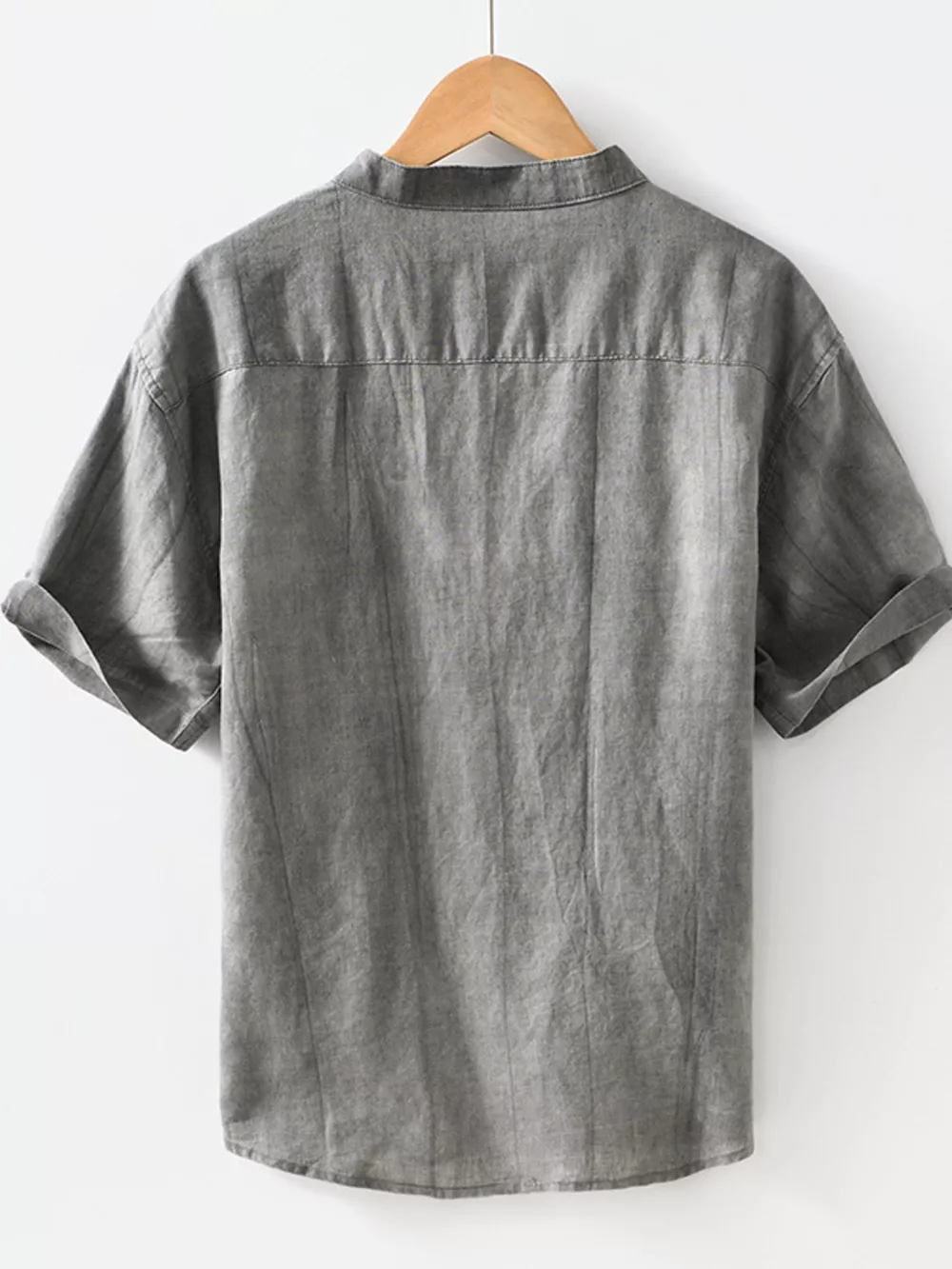 Men's Plus Size Casual Button Up Short Sleeve Shirt, image 3