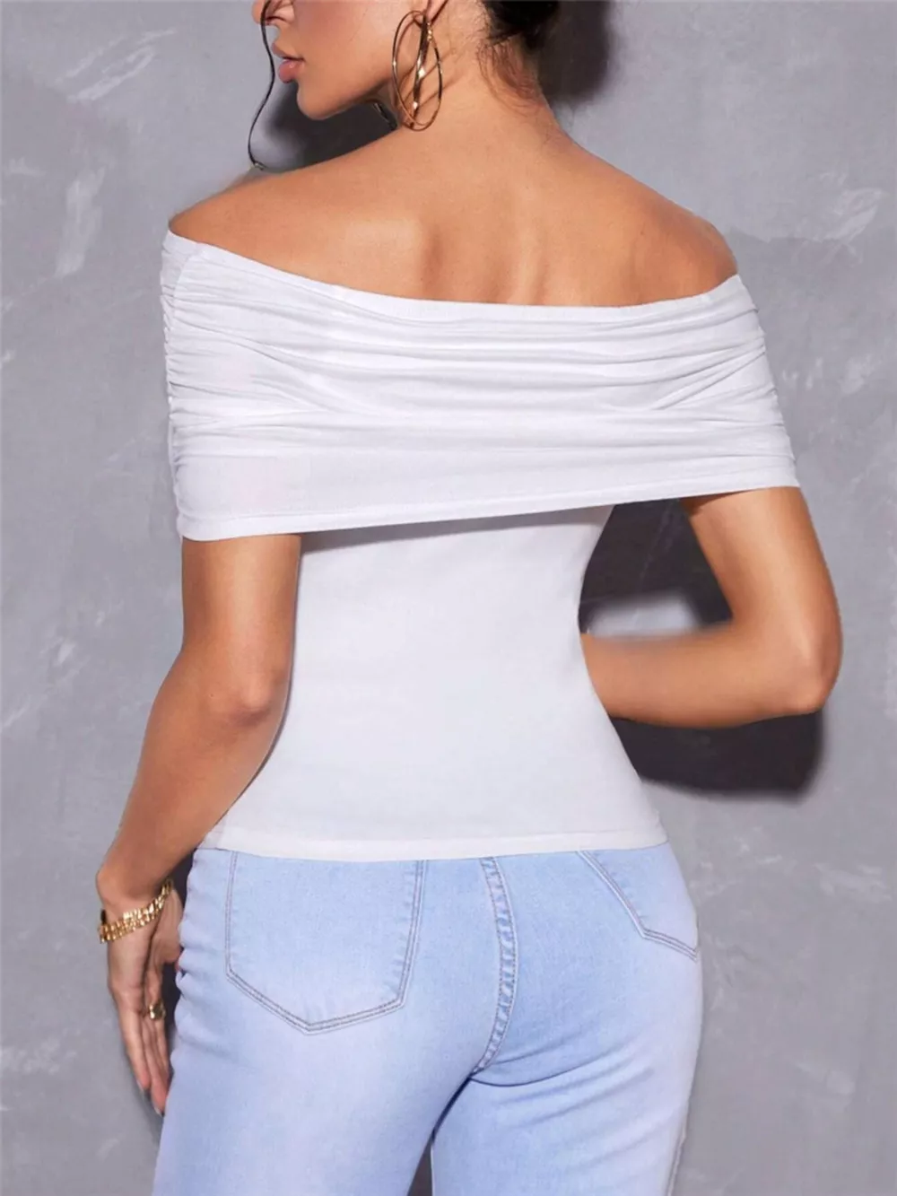 Off Shoulder Ruched T-Shirt, image 11