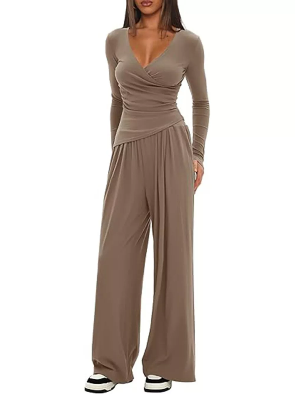 Casual Long Sleeve Top and Pants Two-Piece Set, image 10