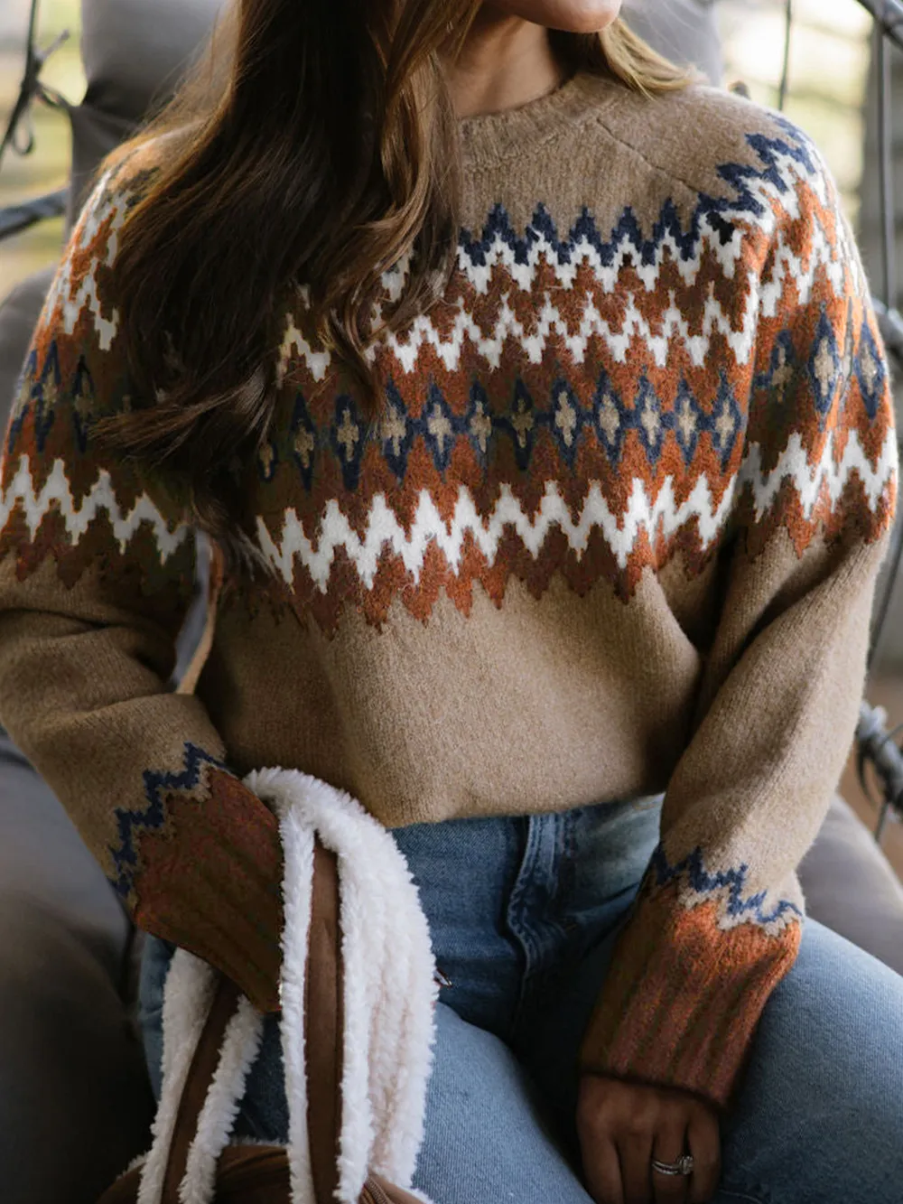 Color Block Crew Neck Sweater, image 12