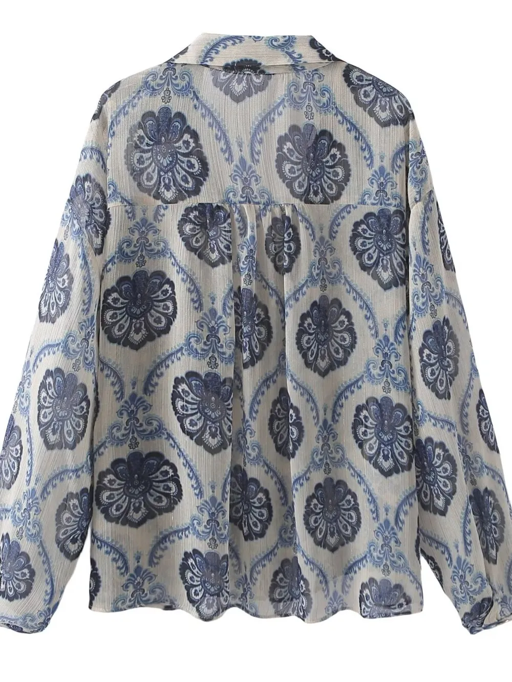 Printed Button Up Long Sleeve Dress, image 2